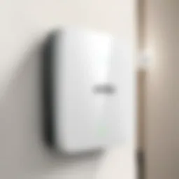 Close-up view of Aruba indoor access point showcasing sleek design and features