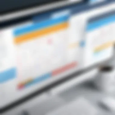 A comparison chart showcasing different online calendar services side by side.