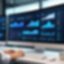 Illustration of cloud-based dental management software interface