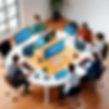 Fostering Team Collaboration Through Effective CI/CD Tools Team collaboration in a modern workspace
