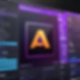 Dynamic user interface of Adobe After Effects showcasing advanced editing tools