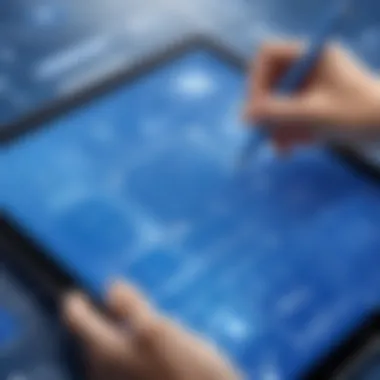 User Experience with Blueprint Applications User navigating through a blueprint application on a tablet