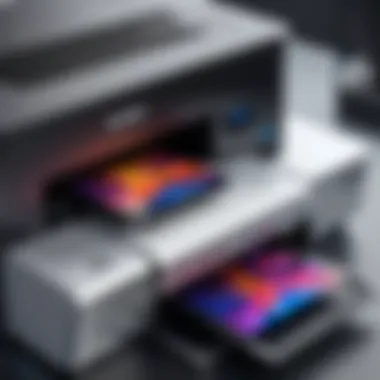 Modern Printer Design and Technology A sophisticated printer model showcasing modern design and technology