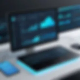 Illustration of a digital training platform interface