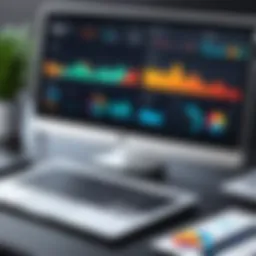 Visual representation of website analytics dashboard