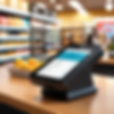 Mobile POS Device in Retail Setting Mobile POS device operating in a retail environment