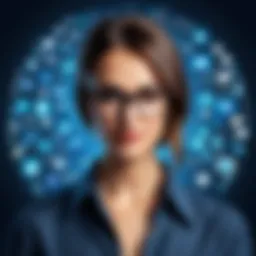 Visual representation of social media data analysis techniques.