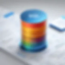 Conceptual illustration of SQL database structure