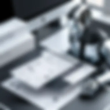 Illustration of AI technology enhancing invoice data accuracy