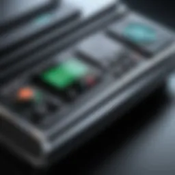 A close-up view of the Link Sprinter device showcasing its features and buttons.