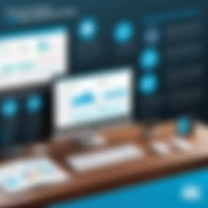 Infographic highlighting key features and benefits of Salesforce Data Studio