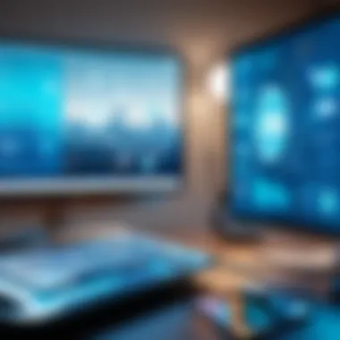 Future Technology Trends in Home Healthcare Futuristic depiction of technology trends in home healthcare services.