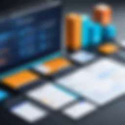 A visual representation of dynamic ERP software architecture showcasing modular components.