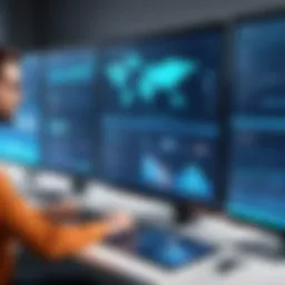 Visual representation of ERP software interface