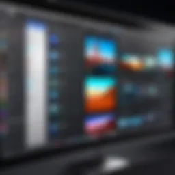 User navigating the iMovie interface