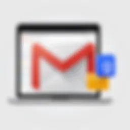 Illustration of a Gmail app interface showing mail tracking features