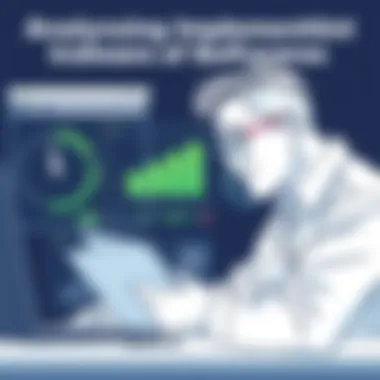 An analyst reviewing software implementation strategies