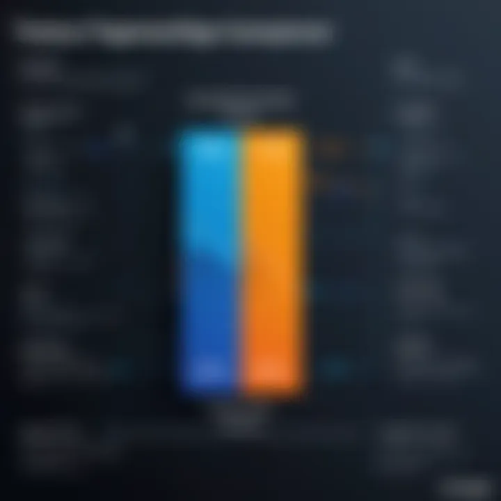 Comparison chart of Vonage and competitors in telecom